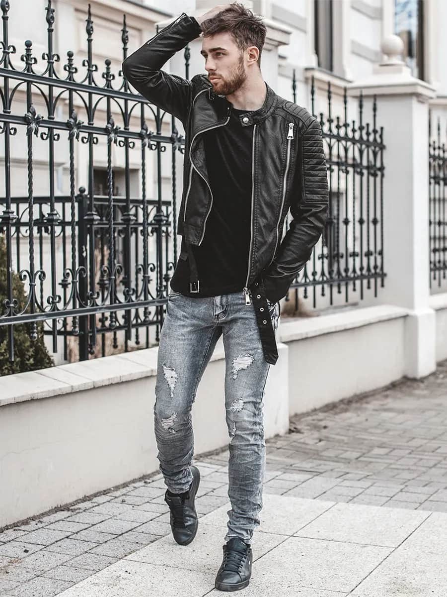 Męskie stylizacje z kurtką skórzaną: 5 trendów, które musisz znać